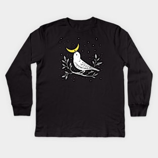 Moon Bird Kids Long Sleeve T-Shirt